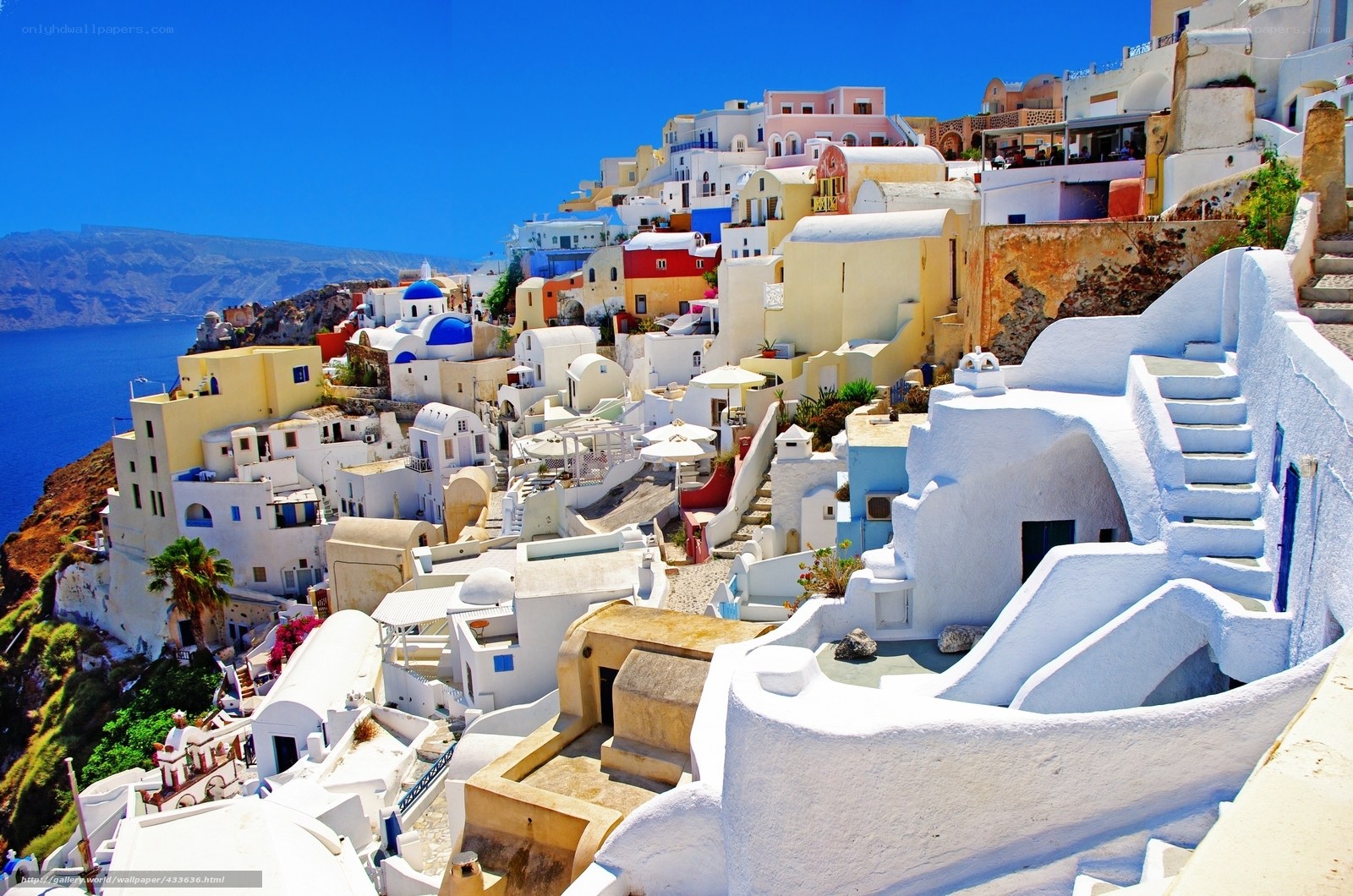 White buildings on a Greek island