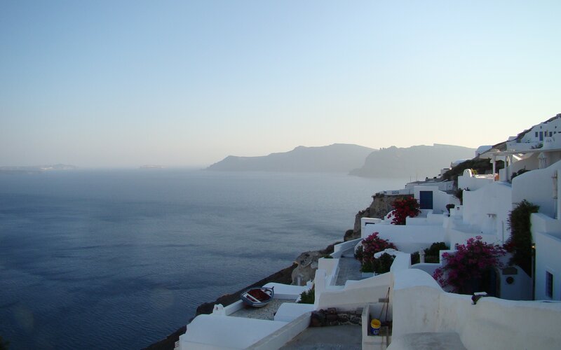 White Buildings on Cliff