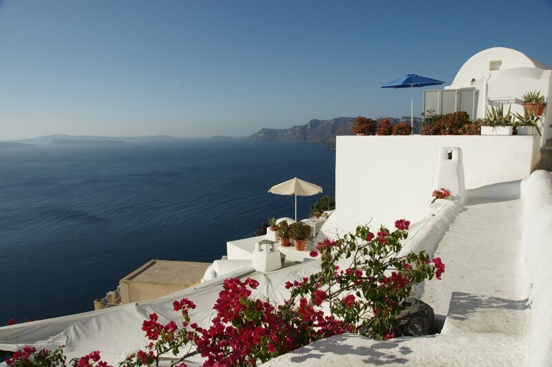White Buildings Overlooking Sea — Serene