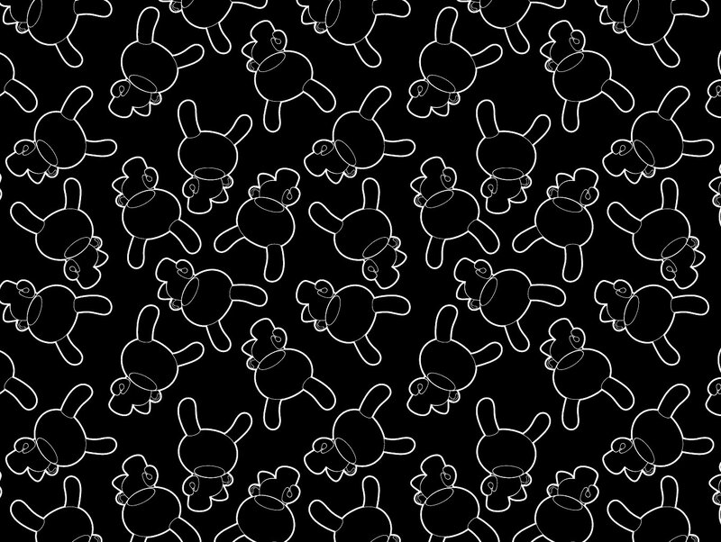 White Bunny Outlines