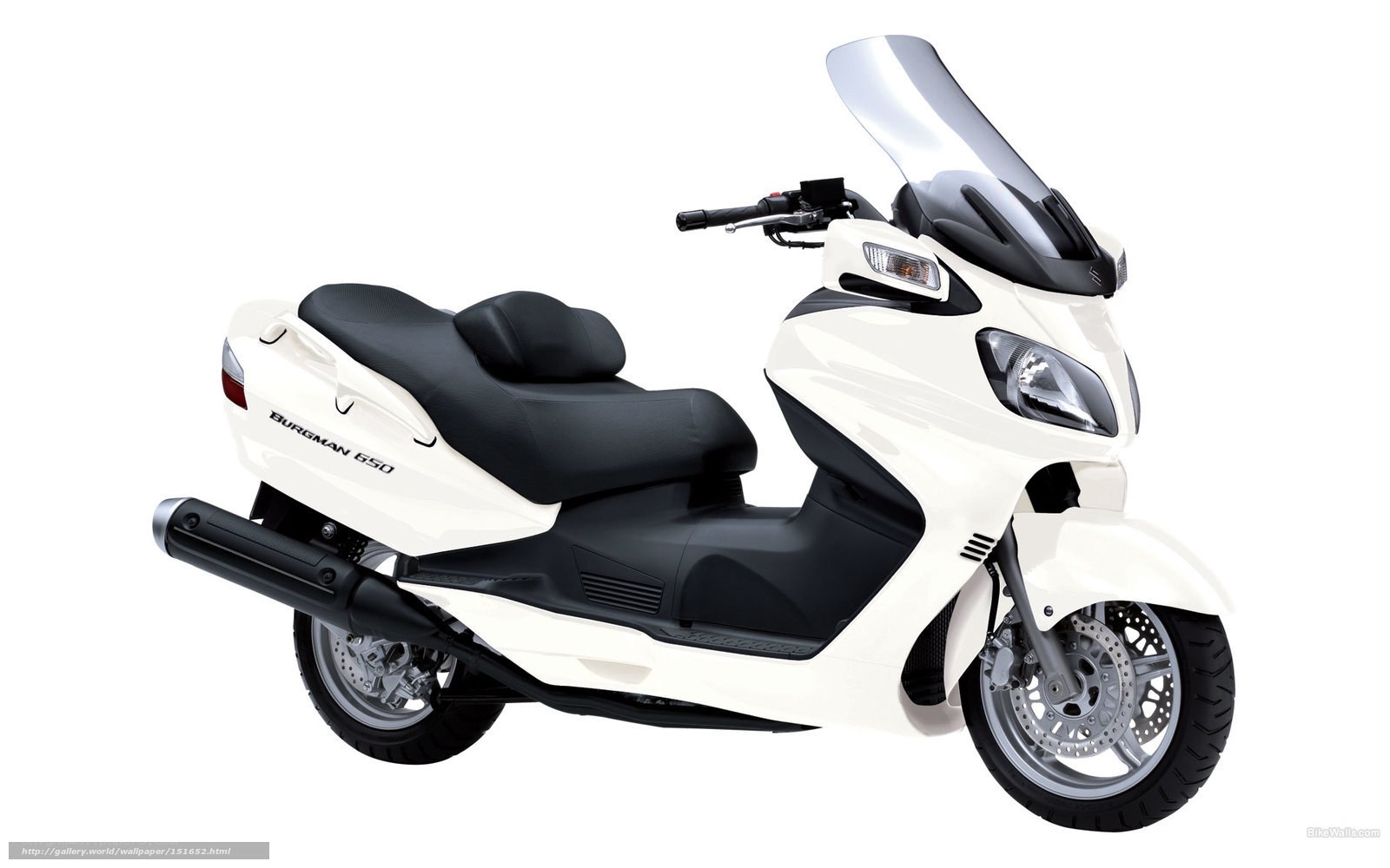 White Burgman 650 scooter