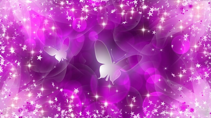 White Butterflies on Purple