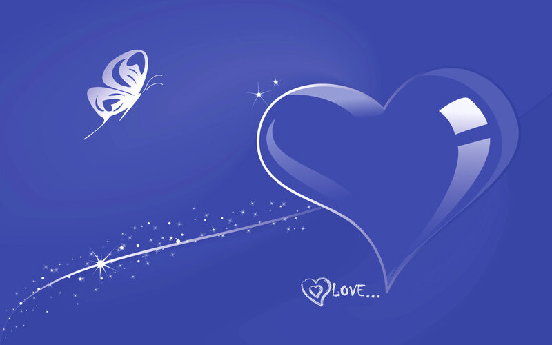 White Butterfly and Heart