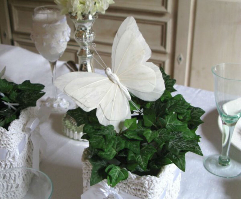 White Butterfly Centerpiece