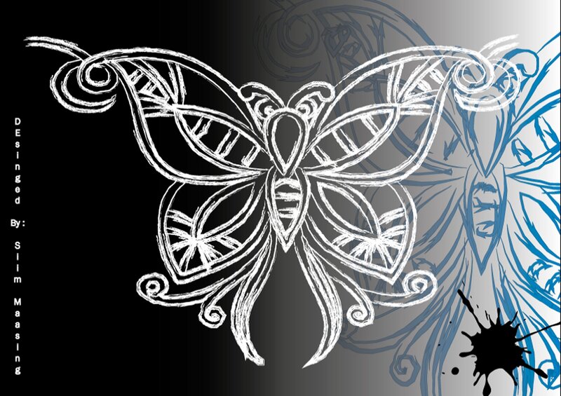 White Butterfly Design