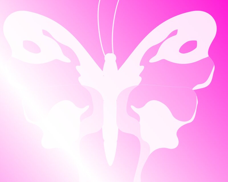 white butterfly on pink background