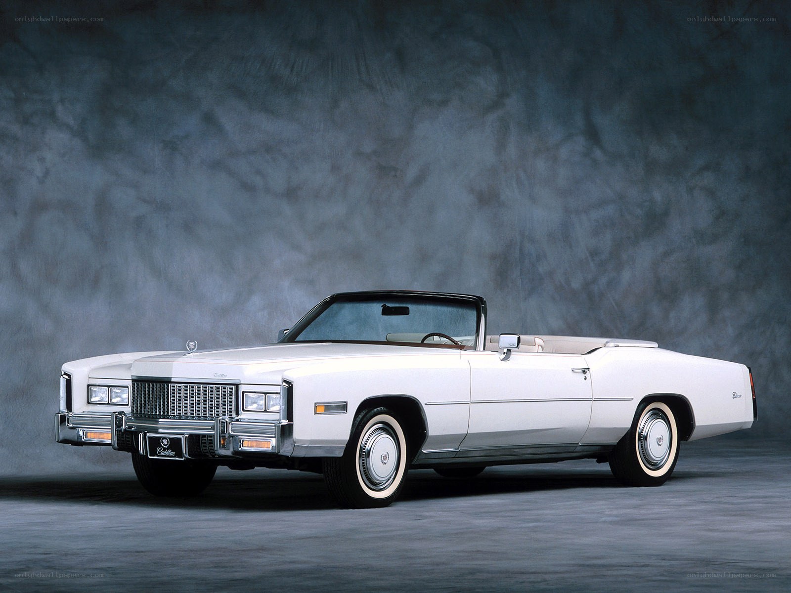 White Cadillac convertible