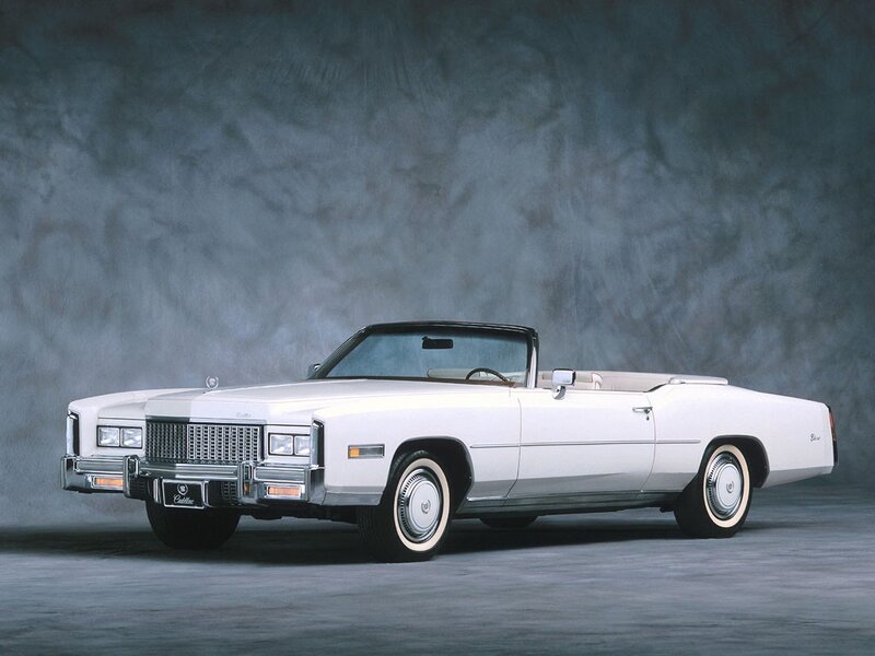 White Cadillac Convertible — Dramatic, Photograph, Car