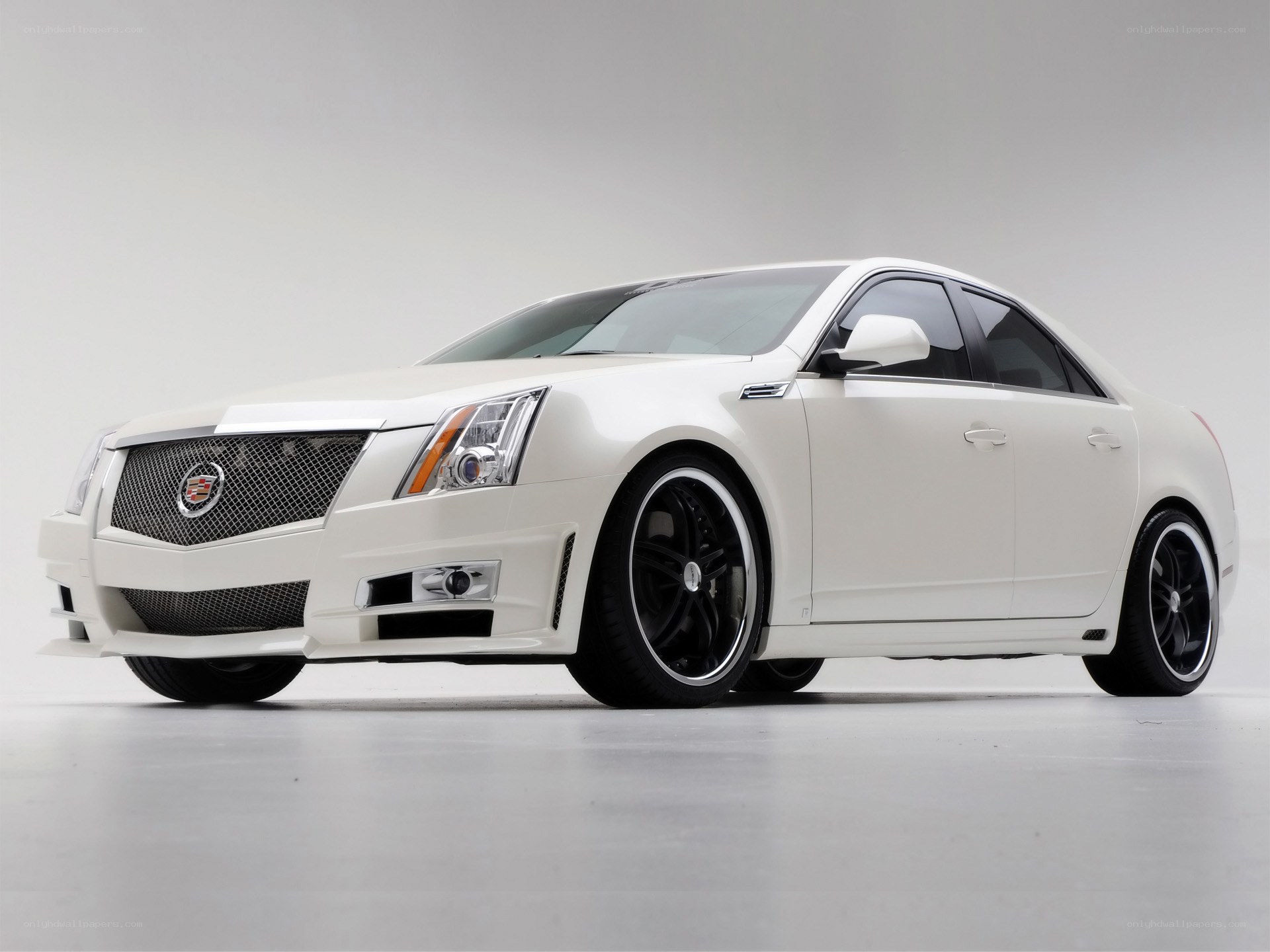 white cadillac cts-v sedan