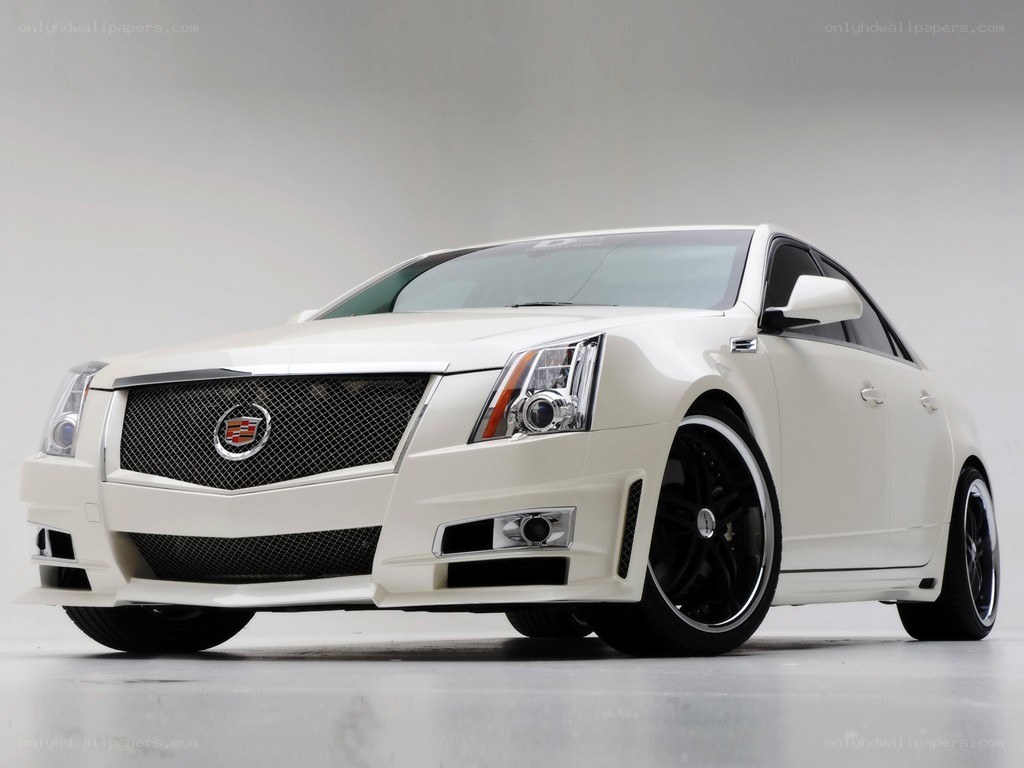 white cadillac cts-v sedan