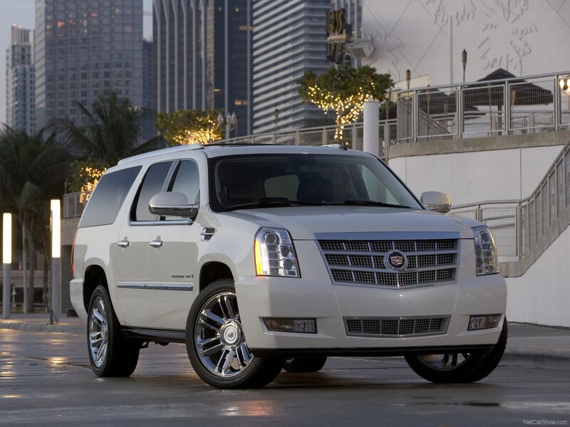 White Cadillac Escalade SUV