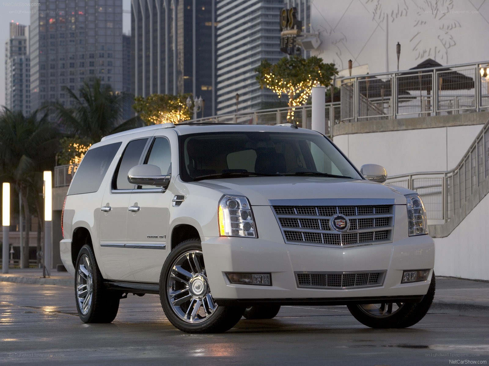 White Cadillac Escalade SUV