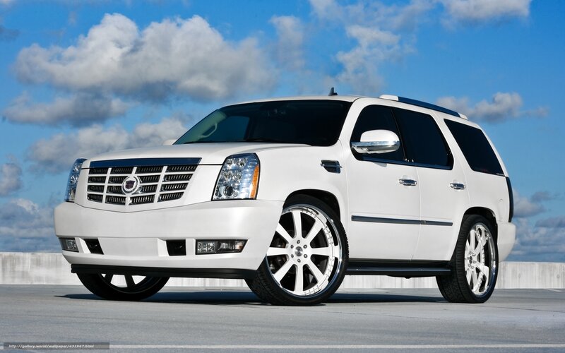 White Cadillac Suv — Dramatic, Afternoon, Photograph, Car