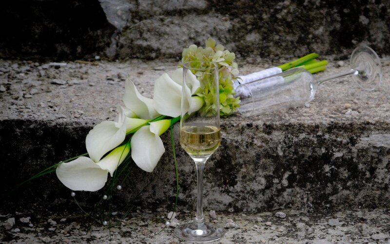White Calla Lilies and Champagne — Melancholic