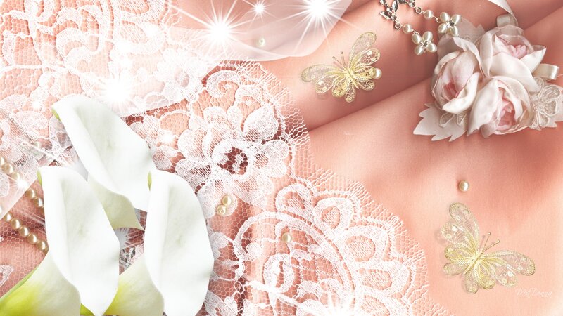 White Calla Lilies and Lace