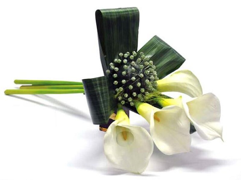 White Calla Lilies Bouquet — Neutral