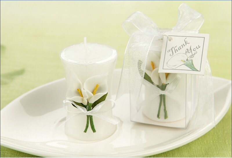 white calla lily candles