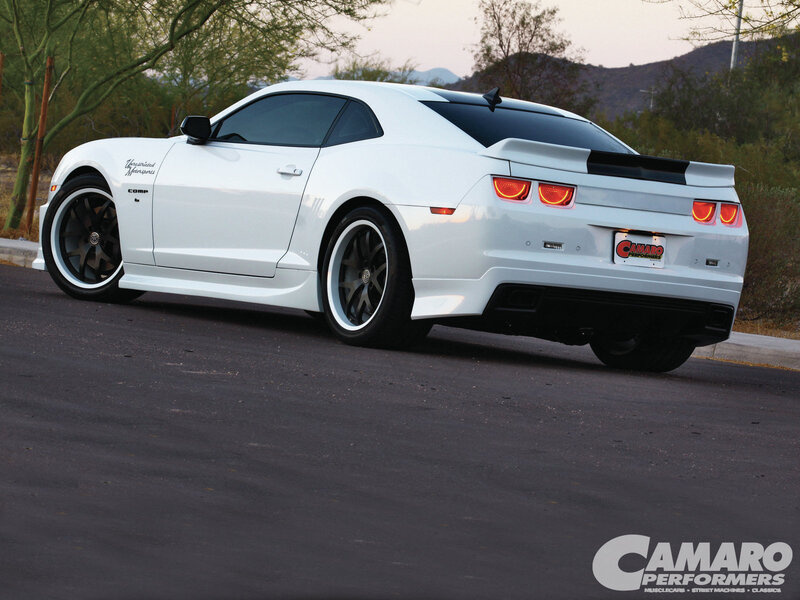 White Camaro Car — Calm