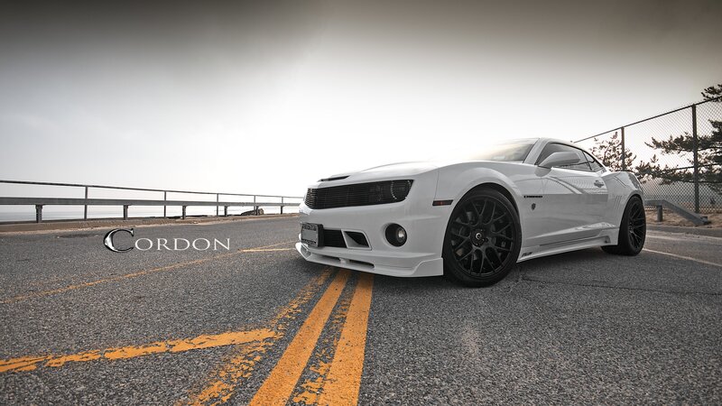 White Camaro Car — Dramatic, Morning, Photograph