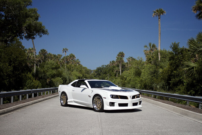 White Camaro on Road — Serene