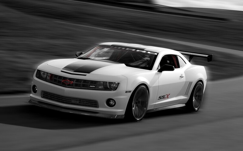 white camaro ssx race car