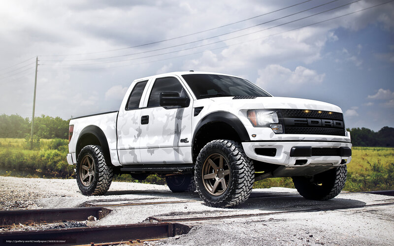 white camo pickup truck