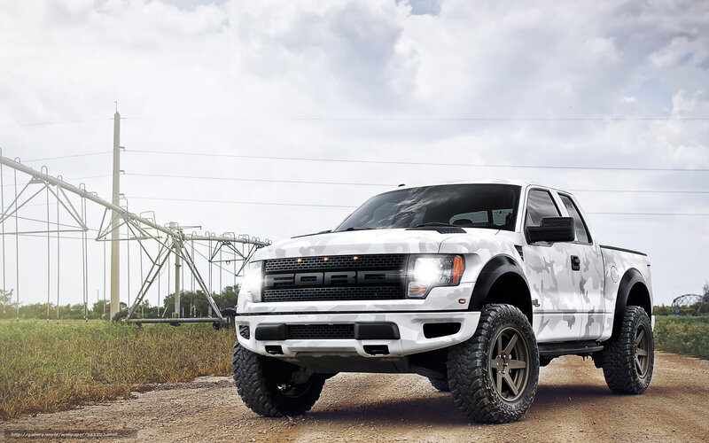 White Camouflage Truck — Rural