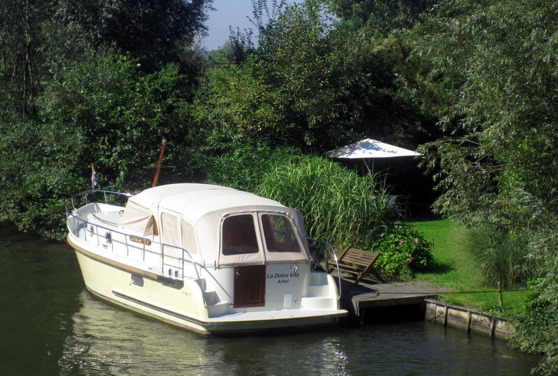 White Canal Boat