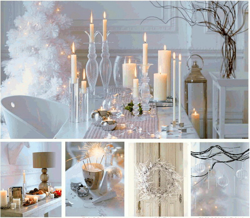 White Candle Display