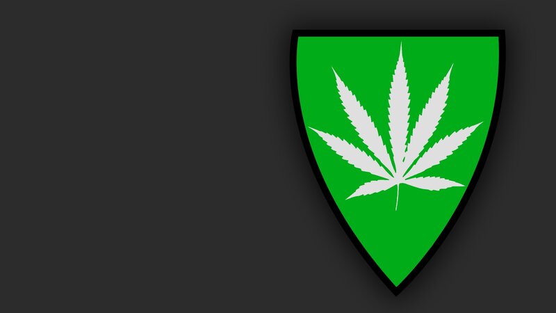 White Cannabis Leaf