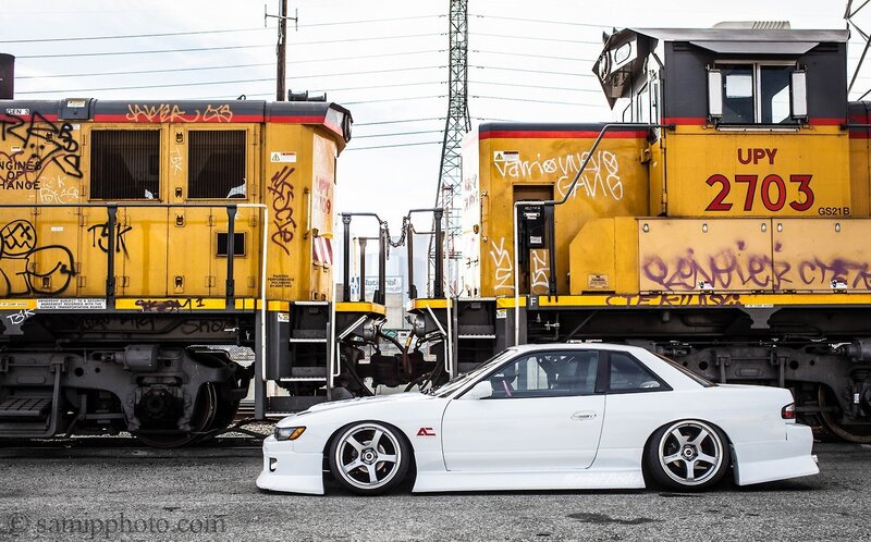 White Car Between Trains