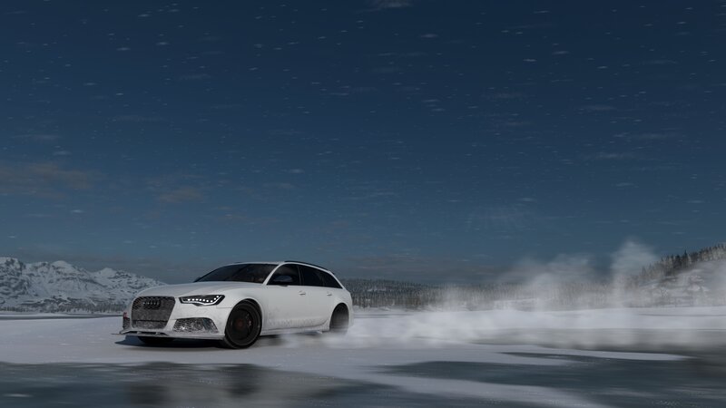 White Car Drifting — Cold