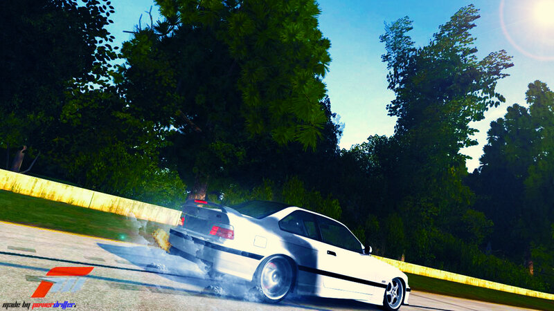 White Car Drifting — Dynamic