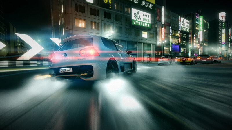 White Car Drifting