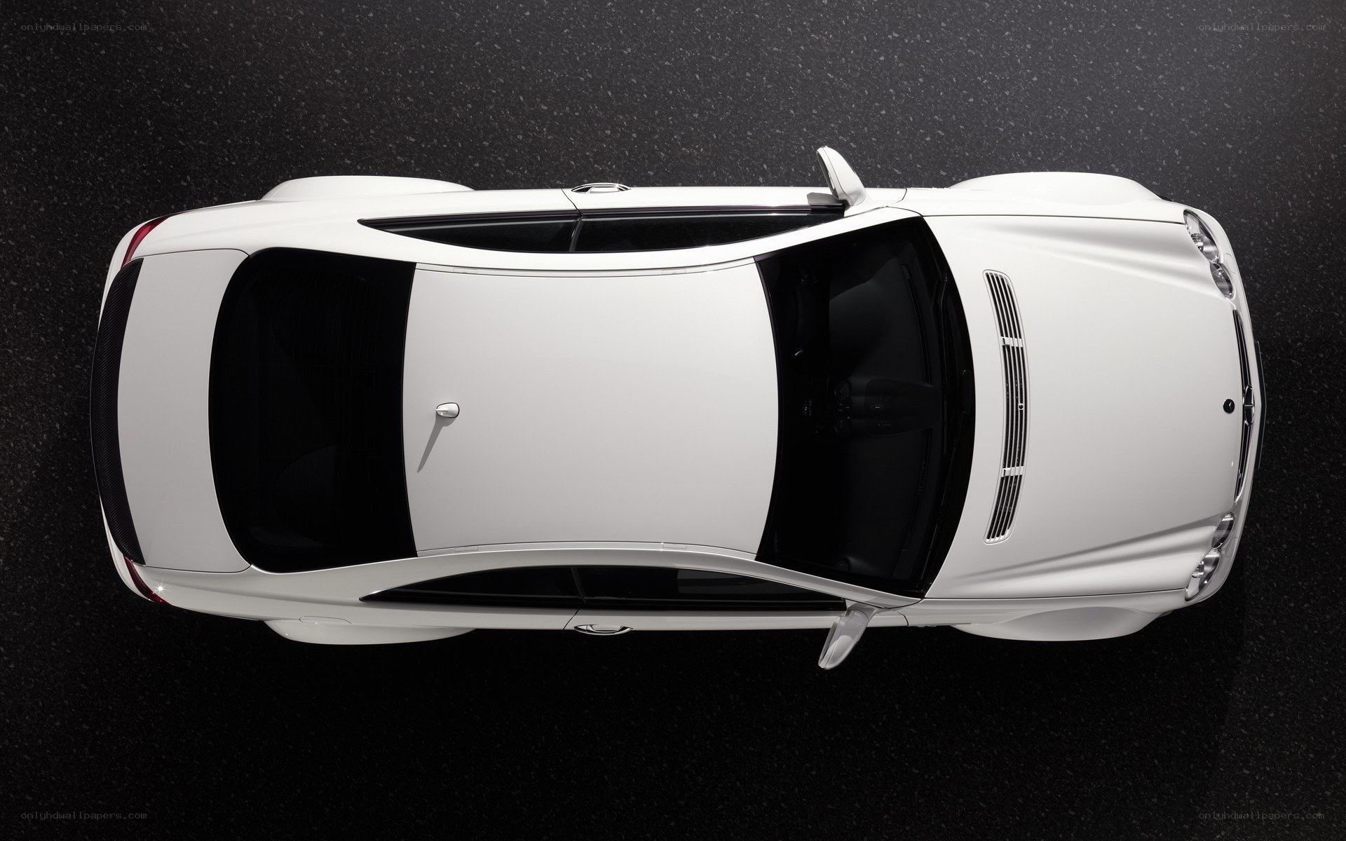 white car from above