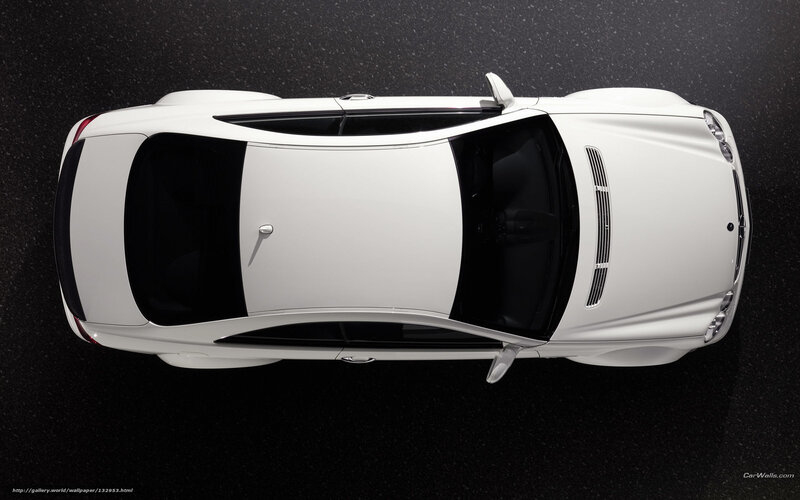 white car from above