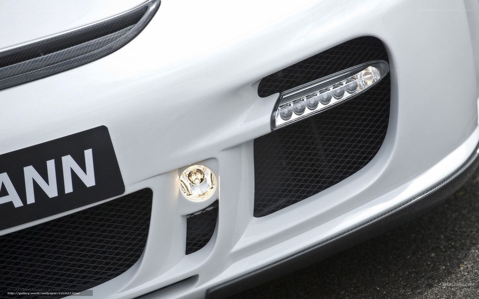 white car front bumper