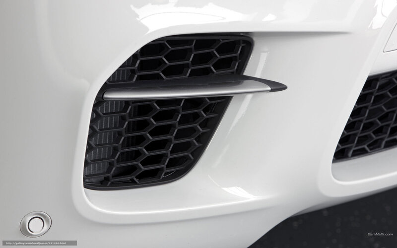 white car front grille detail