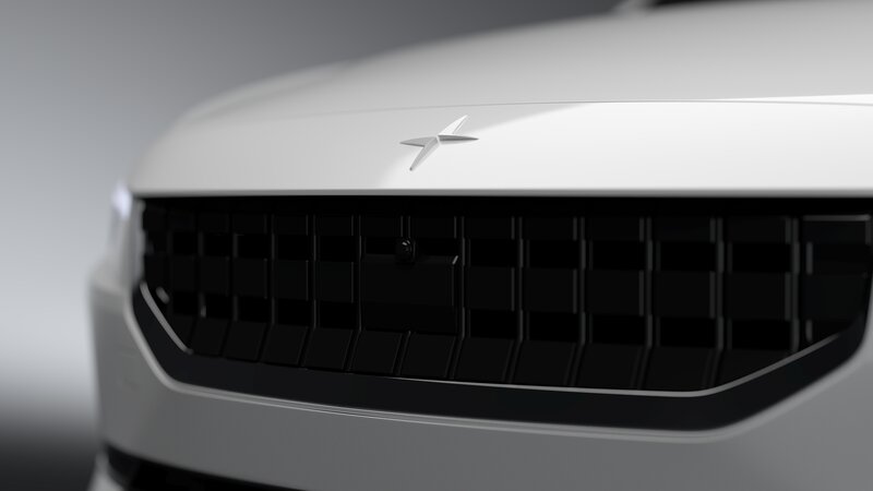 White Car Front Grille