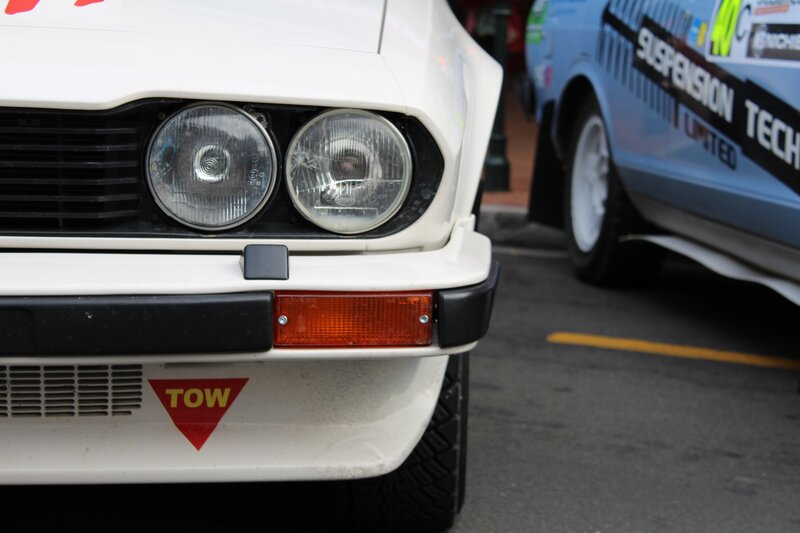 white car front view