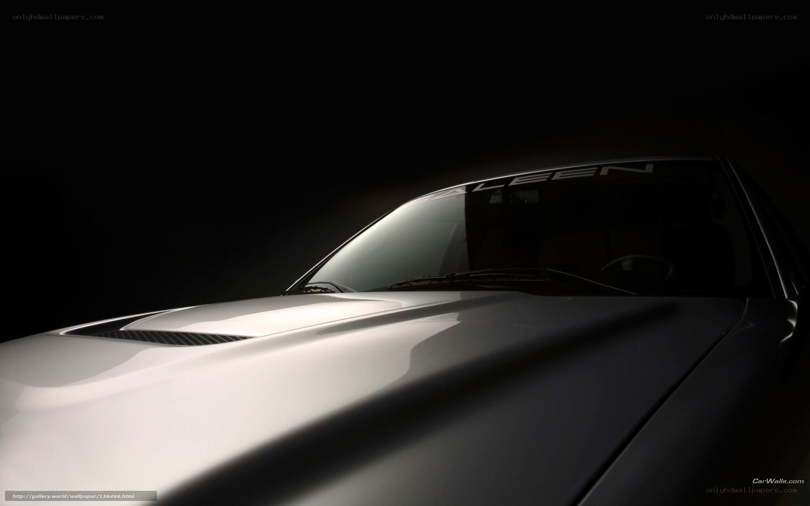 white car front view
