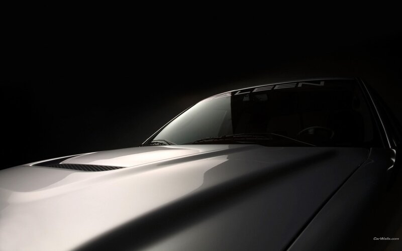 White Car Hood — Black, Dramatic