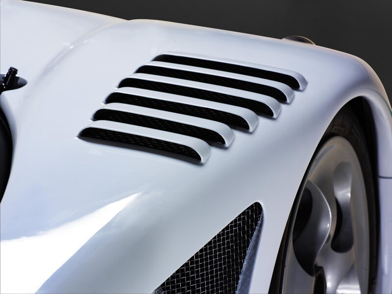 white car hood vent