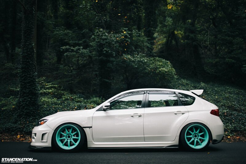 White Car in Forest — Serene