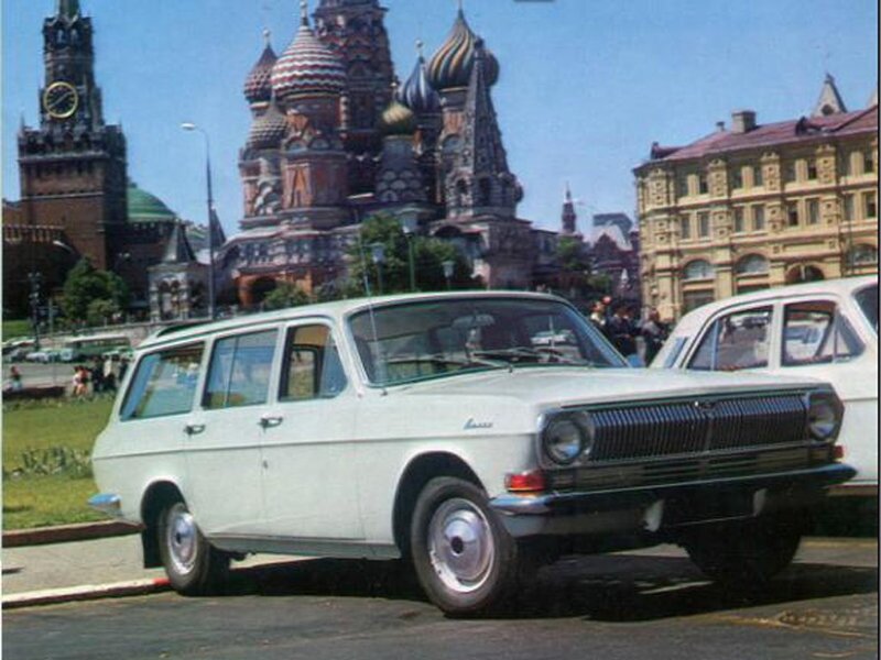 White car in Moscow
