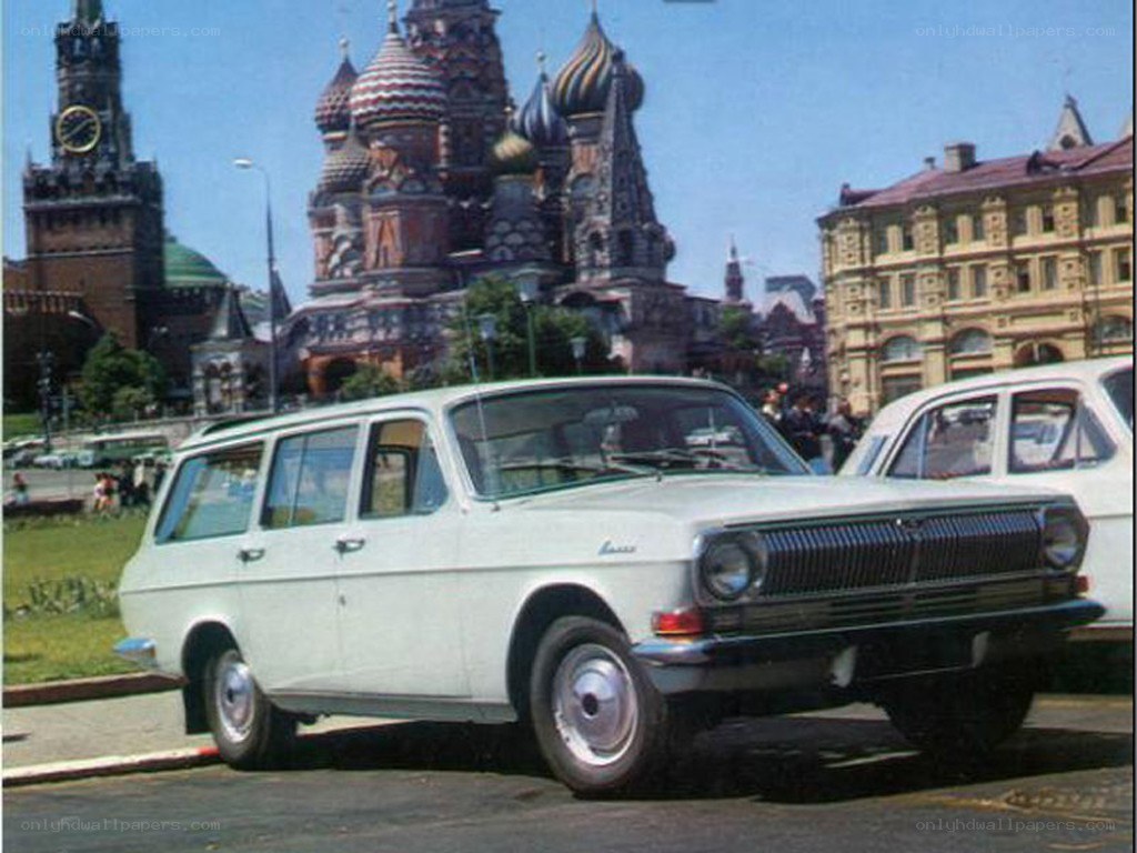 White car in Moscow
