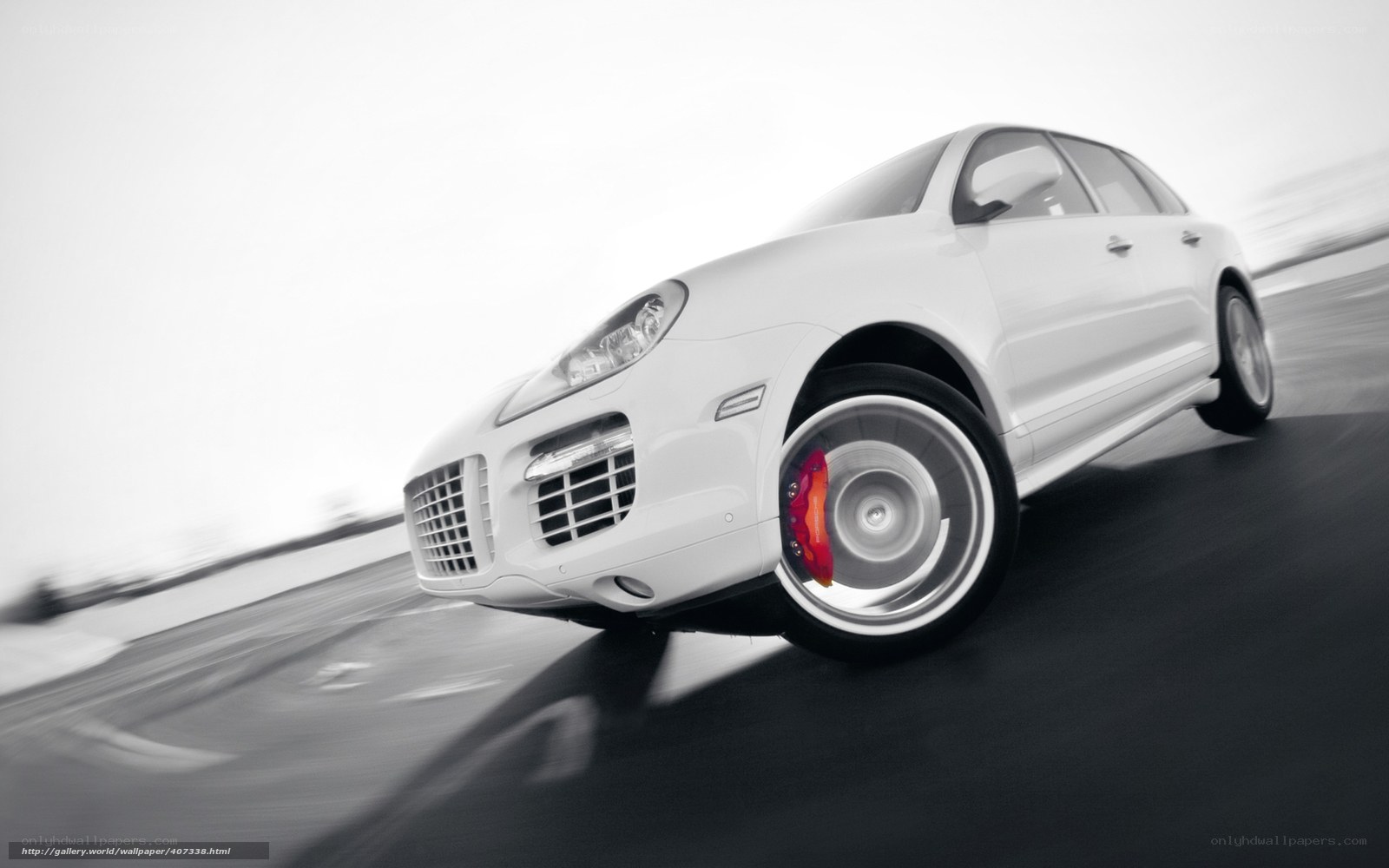 white car in motion