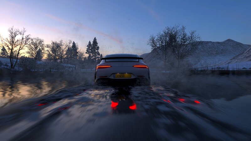 White Car in Water