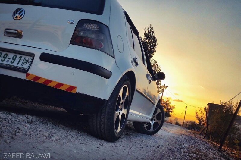 White Car on Gravel