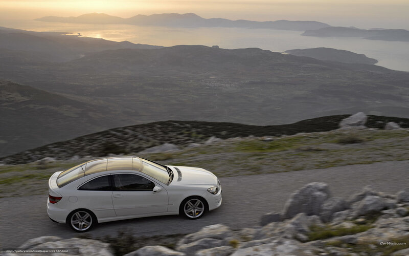 White Car on Mountain Road — Serene
